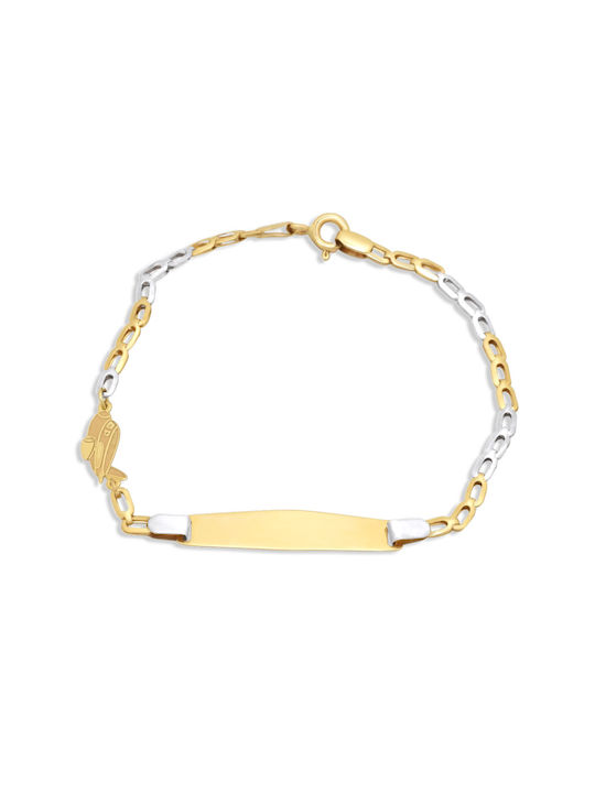 Two-tone Gold Children's Bracelet Identity K14