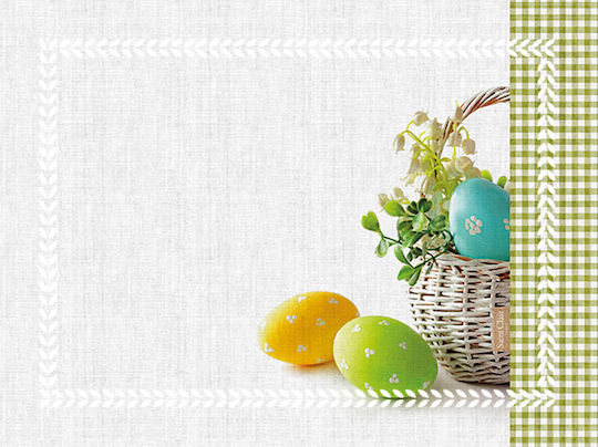 Saint Clair Easter 08 Polyester Green Placemats 45x33cm Set of 4 Pieces