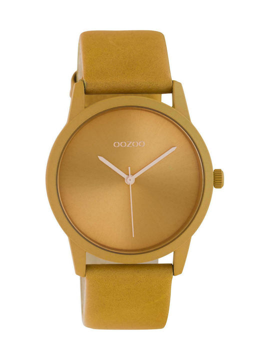 Oozoo Timepieces Damen Uhr mit Gelb Lederarmband