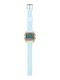 I AM Digital Women's Watch with Blue Rubber Strap