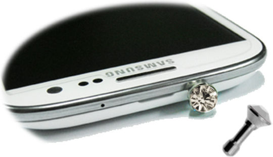 Earphone Anti-Dust Jack Plug Decorațiune Jack de 3,5 mm Alb