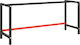 vidaXL Table Stand made of Metal Black - Red 180x57x79cm