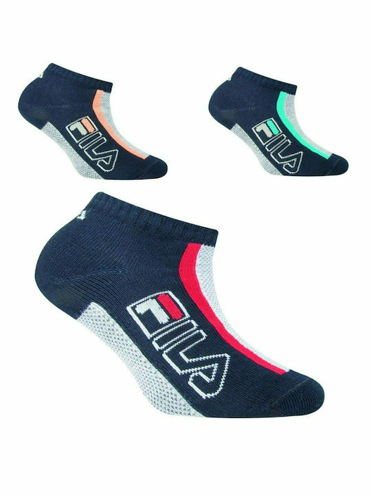Fila Boys 3 Pack Sport Ankle Socks Blue