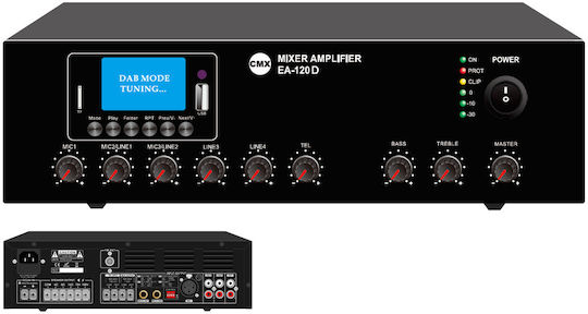 CMX Audio EA-60 Ολοκληρωμένος Ενισχυτής PA 60W/100V και Συνδέσεις USB/FM/Bluetooth