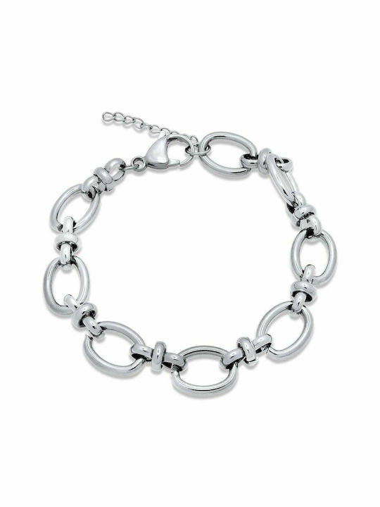 Circle Silver Bracelet 10MM Βραχιόλι από ανοξείδωτο ατσάλι 316L 18-19 cm
