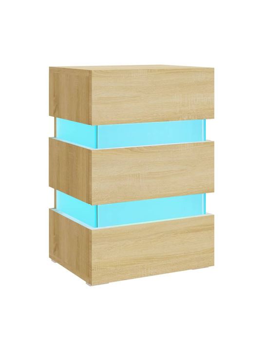 Wooden Bedside Table Sonoma 45x35x67cm