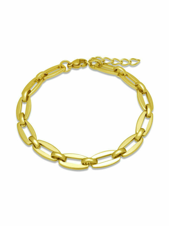 Cuore Gold Bracelet 7MM Βραχιόλι από ανοξείδωτο ατσάλι 316L 19-20 cm