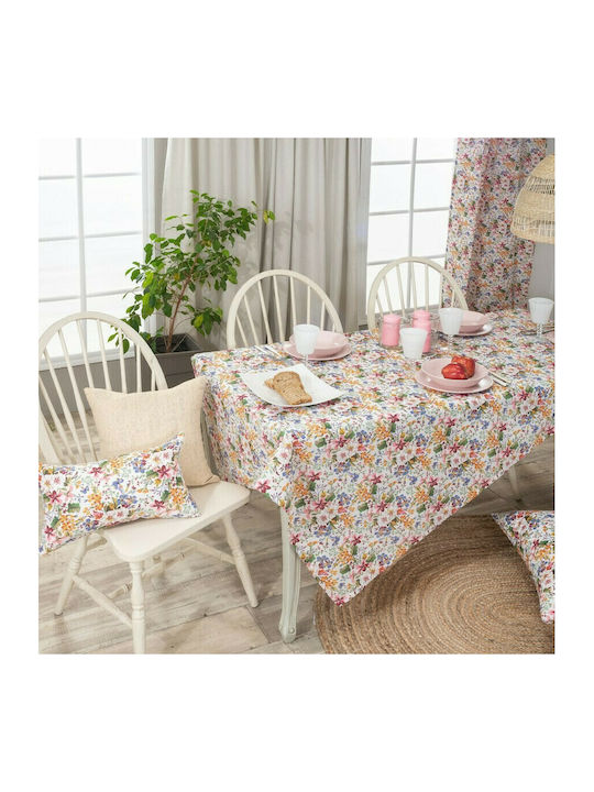 Teoran Ronda Cotton & Polyester Tablecloth Multicolour 140x220cm