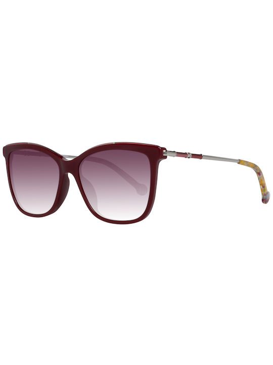 Carolina Herrera Women's Sunglasses with Burgundy Frame and Burgundy Gradient Lenses SHE863 9FH