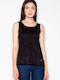 Venaton Sleeveless Women's Summer Blouse Black