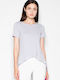 Venaton Short Sleeve Women's Summer Blouse Gray