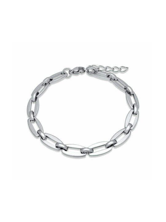 Cuore Silver Bracelet 7MM Βραχιόλι από ανοξείδωτο ατσάλι 316L 20-21 cm