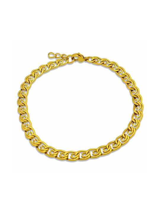 Fabioro Gold Bracelet 6MM Stainless steel bracelet 316L 24-25 cm