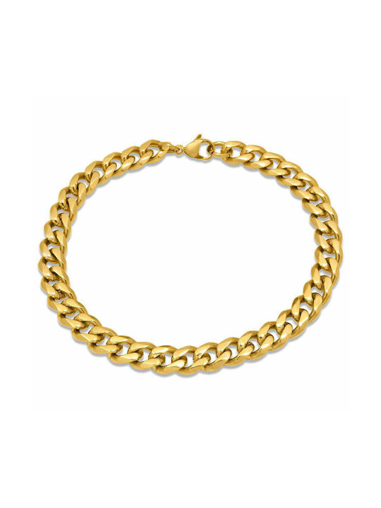 Micro Cuban Gold Bracelet 7MM Βραχιόλι από ανοξείδωτο ατσάλι 316L 16-17 cm