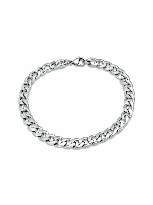 Gurmet Silver Bracelet 7MM Βραχιόλι από ανοξείδωτο ατσάλι 316L 18-19 cm