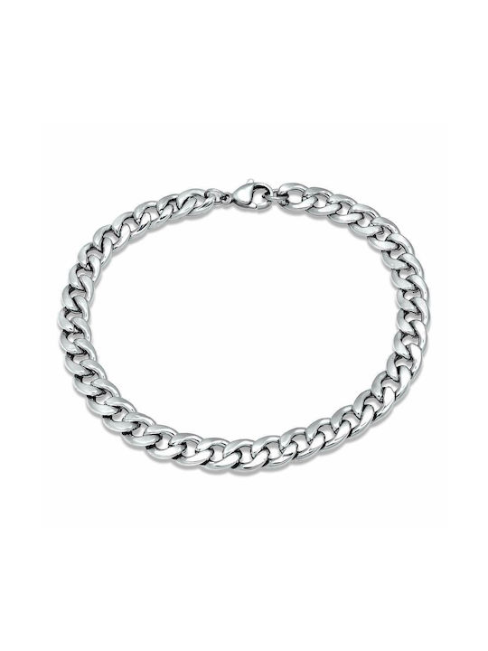 Gurmet Silver Bracelet 7MM Stainless steel bracelet 316L 16-17 cm