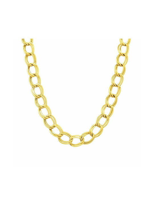 Gamora Chain Gold 7MM Αλυσίδα λαιμού από ανοξείδωτο ατσάλι 316L 55 cm