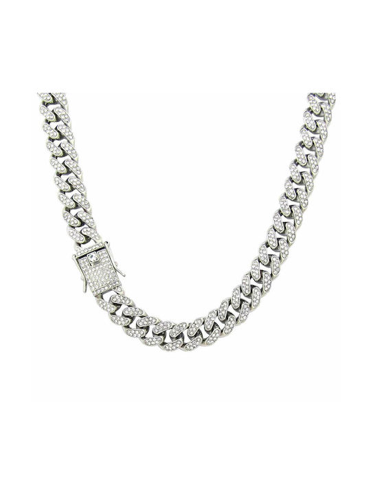 Miami Cuban Chain Silver 13mm from Alloy 40 cm