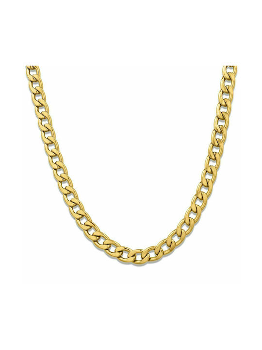 Gurmet Kette Gold Stahlkette 7MM 45 cm