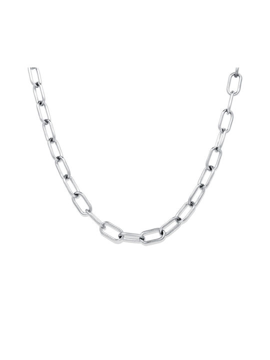 Romeo Kette Silber 7MM Edelstahl Kette 316L 45 cm