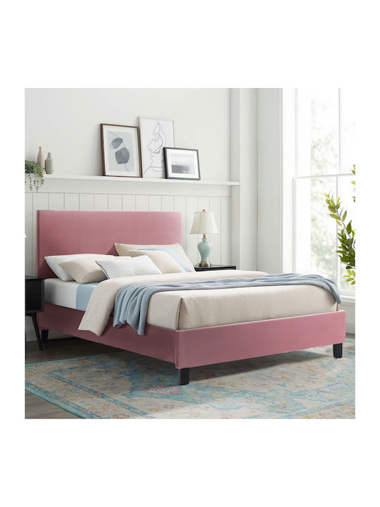 Becca Bett Doppelbett Mit Stoff bezogen Pink mi...