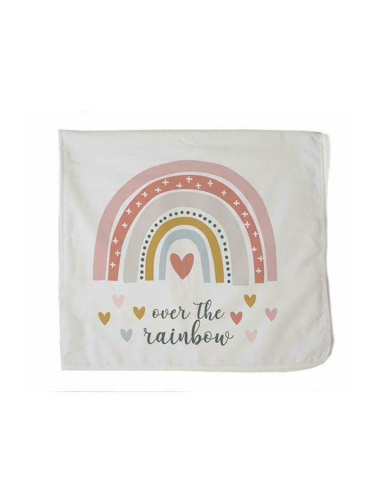 Bonjour Bebe Cotton Swaddle Blanket Rainbow White 80x80cm