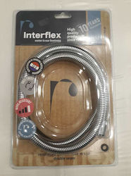 Interflex Furtun de duș spiralat Metalic 150cm Argint