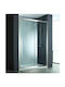 Devon Noxx Shower Screen for Shower with Sliding Door 137-139x200cm Clean Glass Inox Brushed