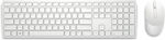 Dell KM5221W Wireless Keyboard & Mouse Set Greek White