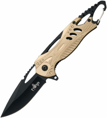 Amont Pocket Knife Survival Beige with Blade made of Stainless Steel in Sheath