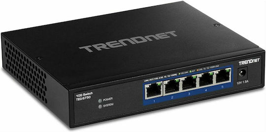 Trendnet TEG-S750 Unmanaged L2 Switch με 5 Θύρες Gigabit (10Gbps) Ethernet