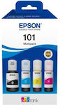 Epson 101 Πακέτο 4 Μελανιών Εκτυπωτή InkJet Κίτρινο / Κυανό / Ματζέντα / Μαύρο (C13T03V64A)