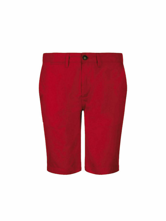 Sol's Jasper Men's Chino Monochrome Shorts Red