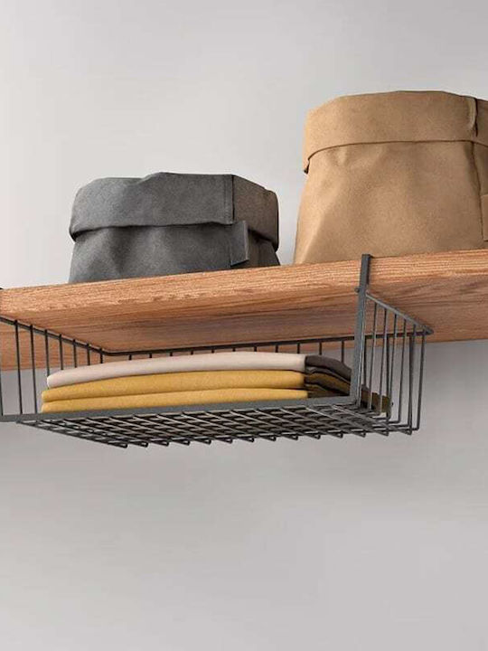 Metaltex Κρεμαστό Ράφι Lava Therm Kanguro Μεταλλικό 40x26x14εκ. Μαύρο