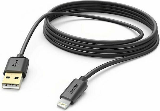 HAMA Regular USB-A la Cablu Lightning Negru 3m (00173787)