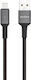 DeTech DE-C39C Braided Regular USB 2.0 USB Type-C Male to USB-A Cable Black 1m