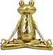 InTheBox Decorative Frog Polyresin Yoga in Gold 20.5x11.8x19.7cm 1pcs