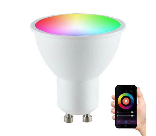 Polux Smart Λάμπα LED 5.5W για Ντουί GU10 και Σχήμα G45 RGB 400lm Dimmable