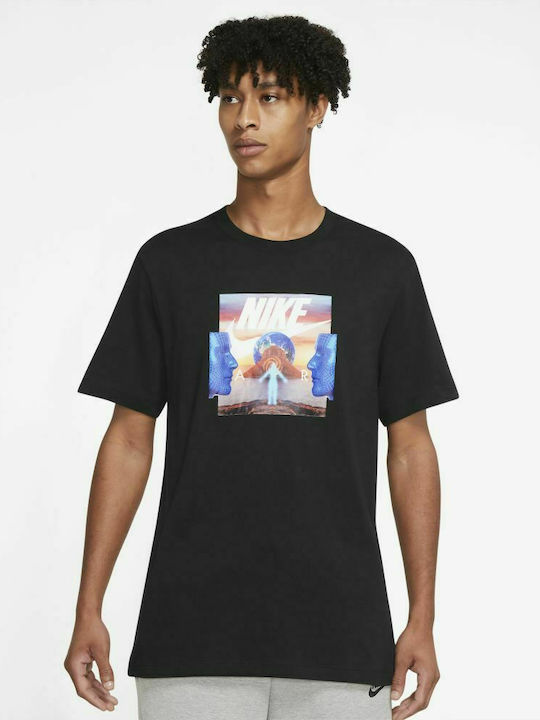 Nike Festival Photo Ανδρικό T-shirt Μαύρο με Στάμπα