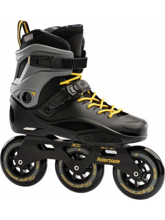 Αθλοπαιδιά Inline Αυξομειούμενα Rollers Μαύρα Ενηλίκων