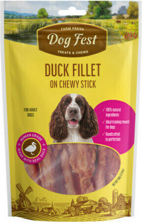 Dog Fest Fillet Chewy Λιχουδιές σε Stick Σκύλου με Πάπια 90gr