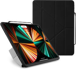 Pipetto Origami No3 Flip Cover Σιλικόνης / Δερματίνης Μαύρο (iPad Pro 2021 12.9" / iPad Pro 2018 12.9" / iPad Pro 2020 12.9")