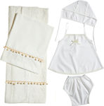 Nuova Vita Baptism Towel Set Λ181 Εκρού