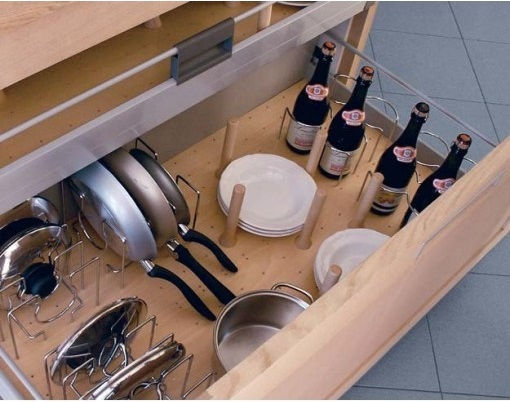 Barredo Holzregal für im Schrank 60cm Beiges