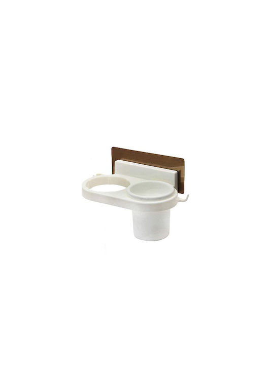 370015 Plastic Cup Holder Wall Mounted White