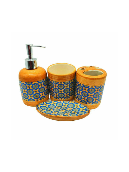 Etoile Set Accesorii Baie Ceramică Albastru 4buc