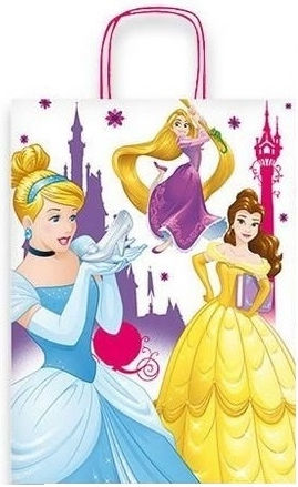 Χάρτινη Τσάντα για Δώρο με Θέμα "Disney Princess" Πολύχρωμη 26x12x36εκ.