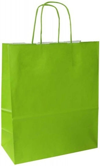 Saul Sadoch Papier Tasche für Geschenke Grün 22x10x27cm.