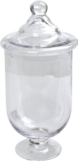 Espiel Φοντανιέρα Glas mit Deckel und Ständer 34cm Transparent