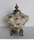Papadimitriou Interior Vintage Φοντανιέρα Κεραμική με Καπάκι 18x18x23cm Πολύχρωμη
